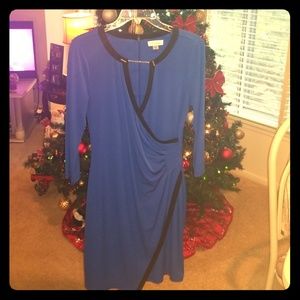 Calvin Klein blue wrapped dress